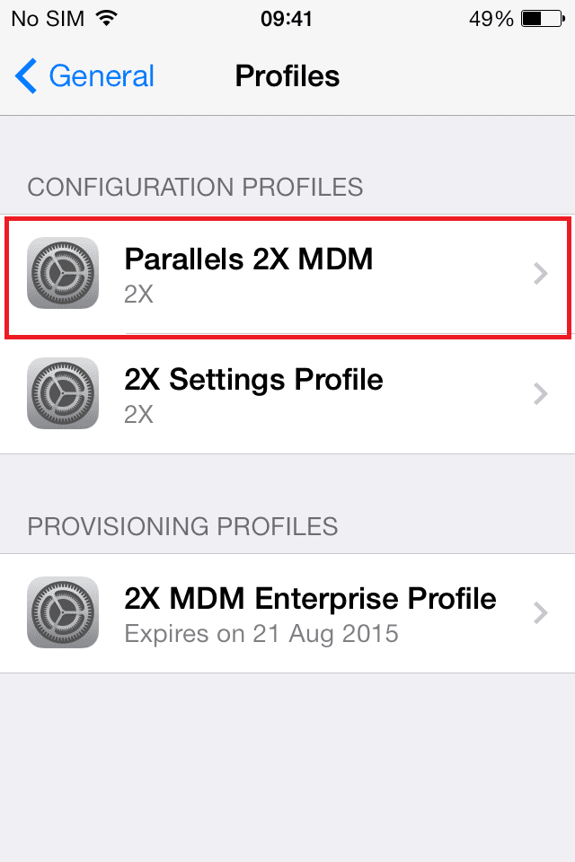 Guide on how to remove the 2X MDM Agent and Profile from your iPhone