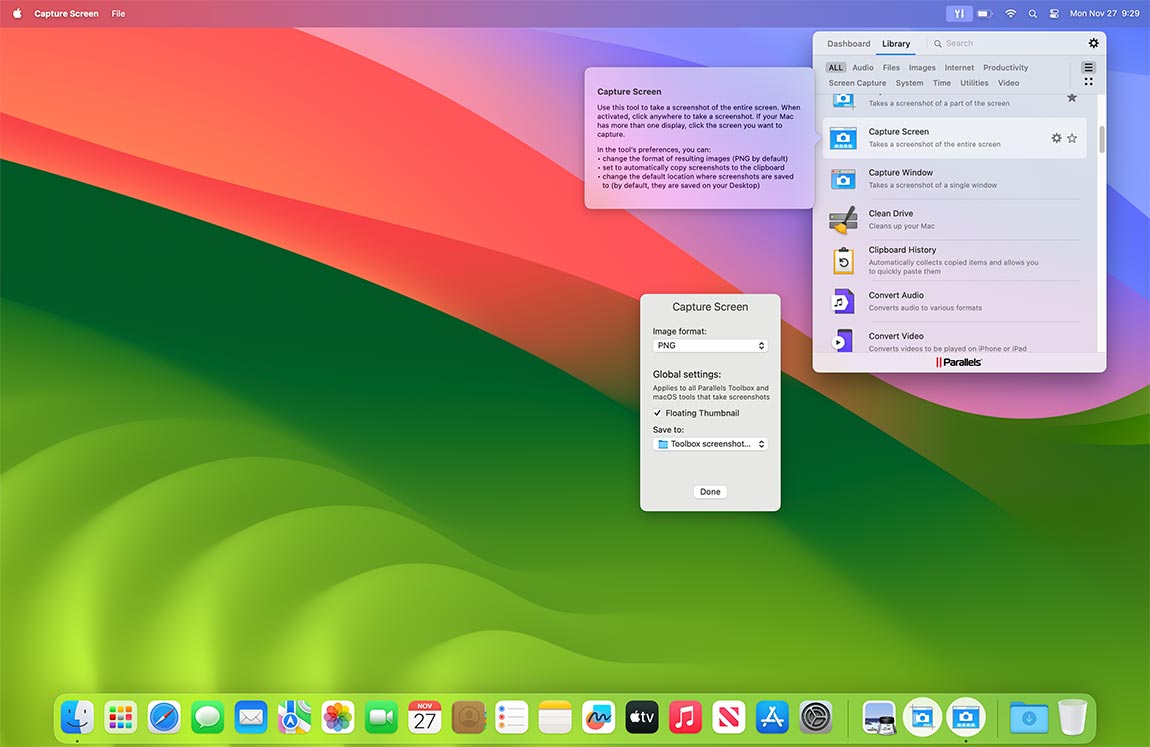 Capture Screen screen