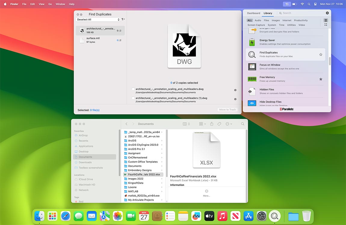 Find Duplicates screen