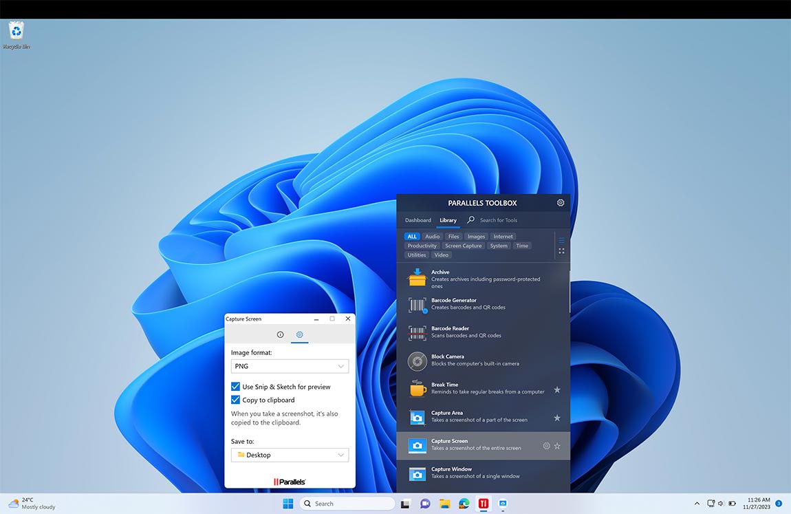 Capture Screen screen
