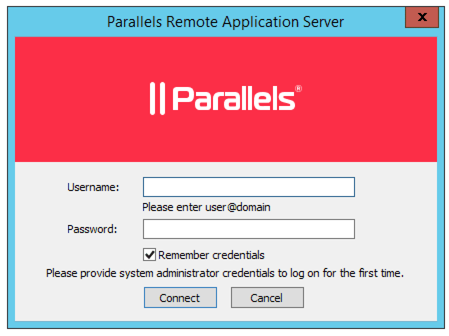 parallels remote desktop connection mac password