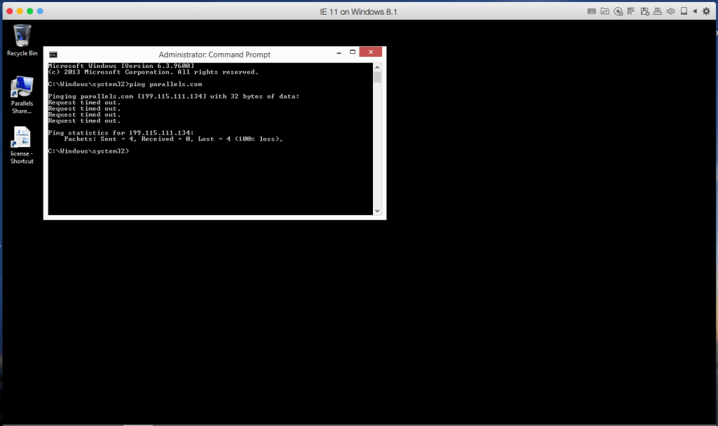 parallels bridged network