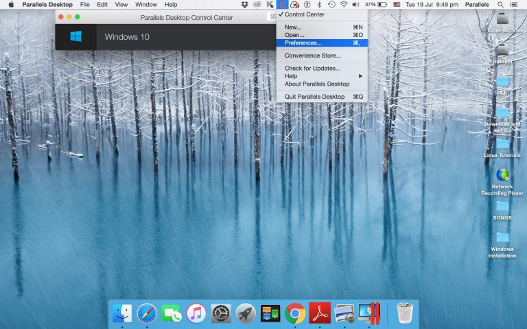 windows parallels for mac commands