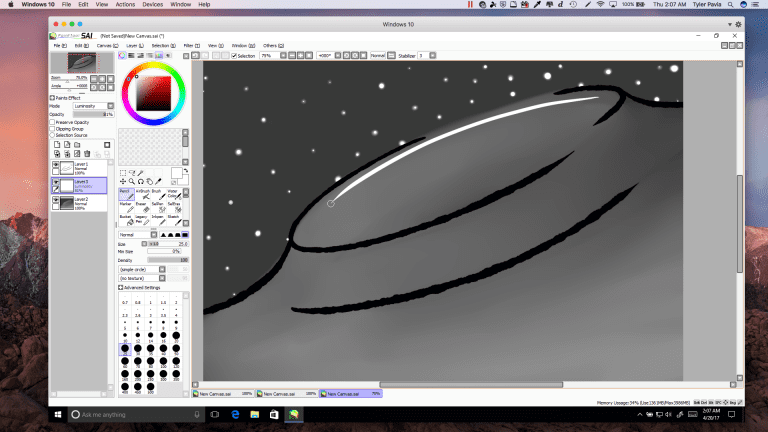 paint tool sai for mac with pen pressure