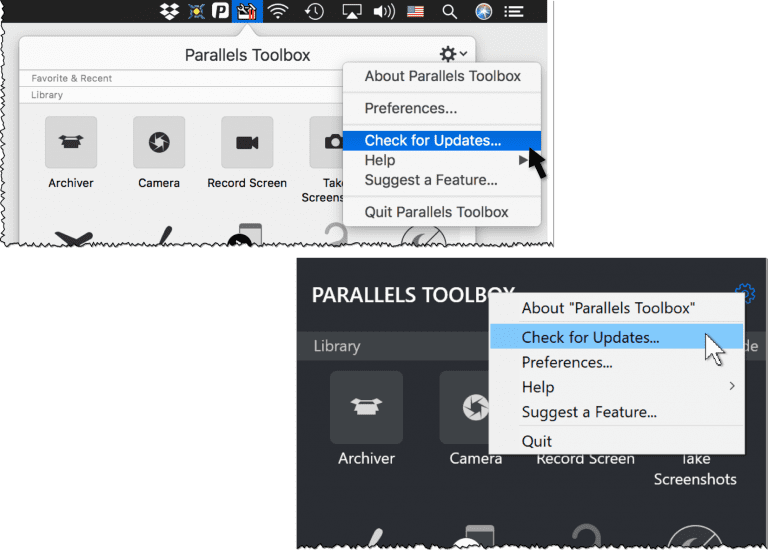 uninstall parallels toolbox