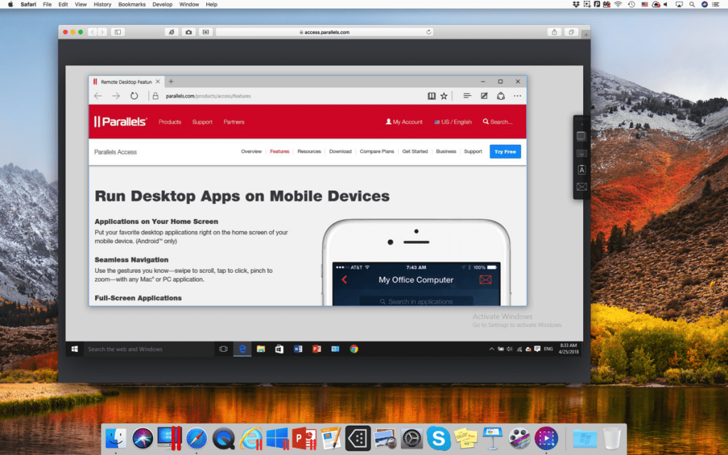 parallels access web browser