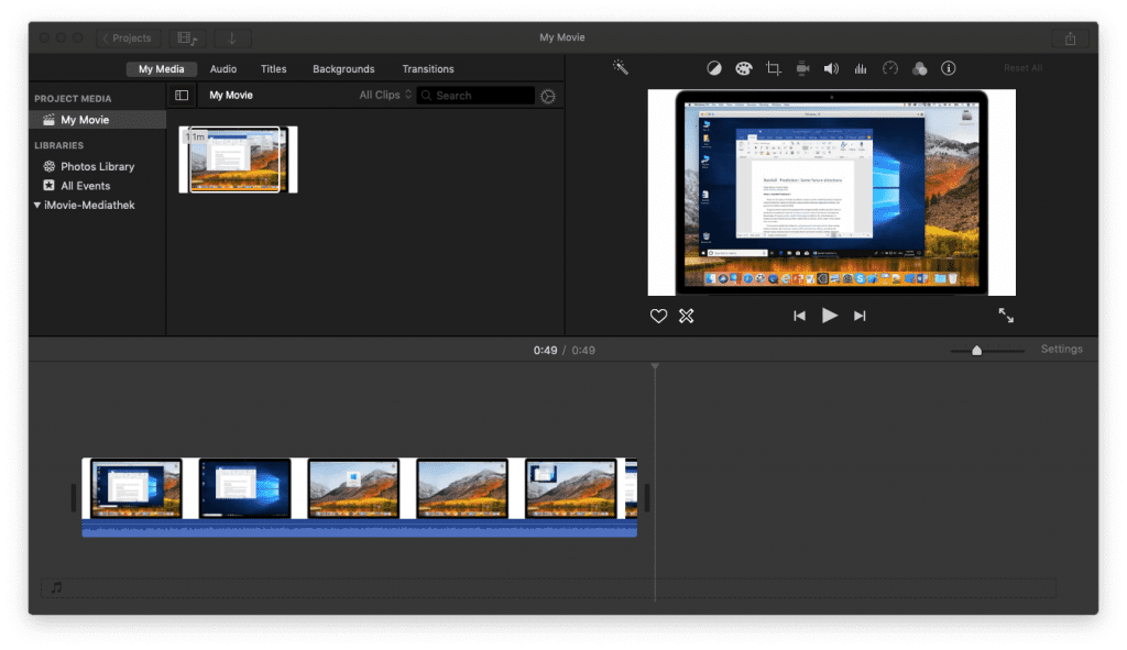 how to compress an imovie video for email