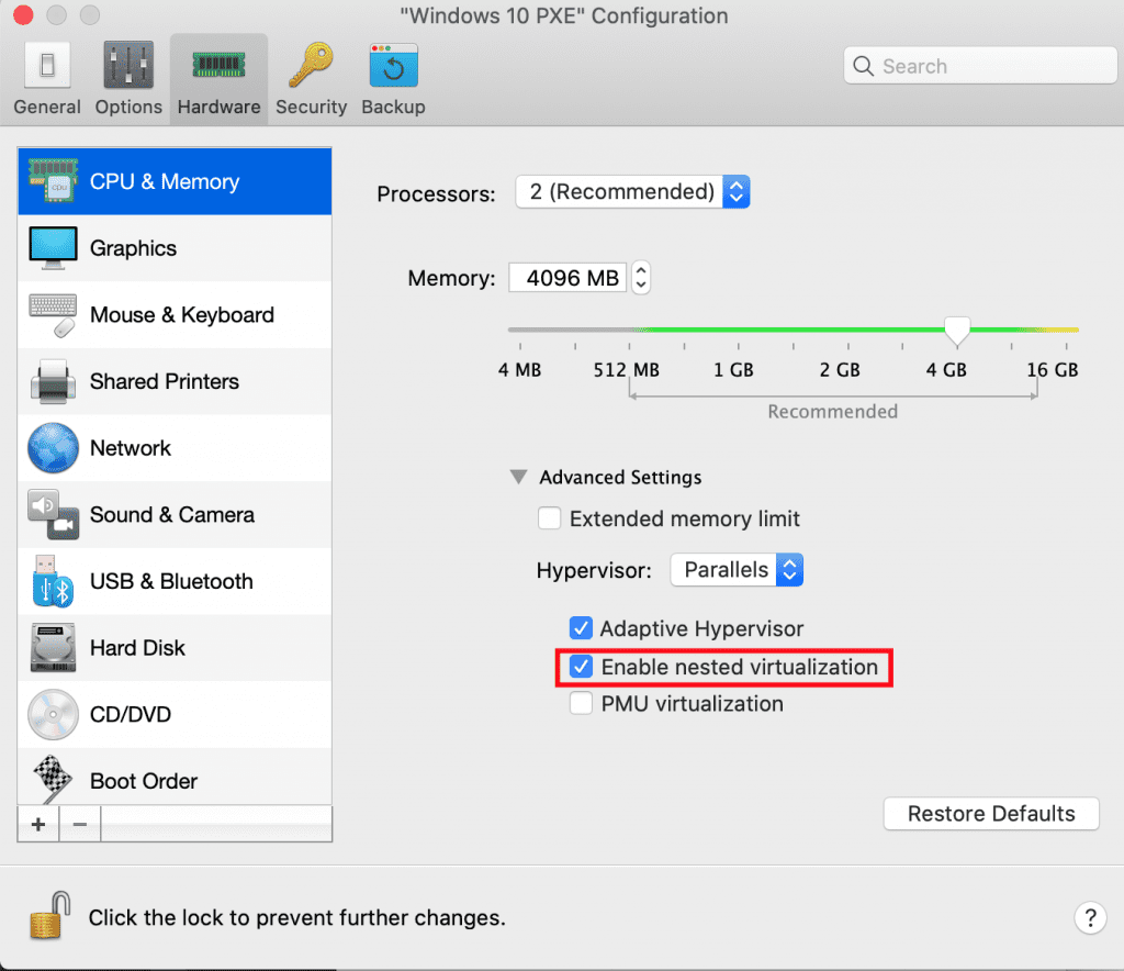 there is no network adapter on your mac for the parallels shared