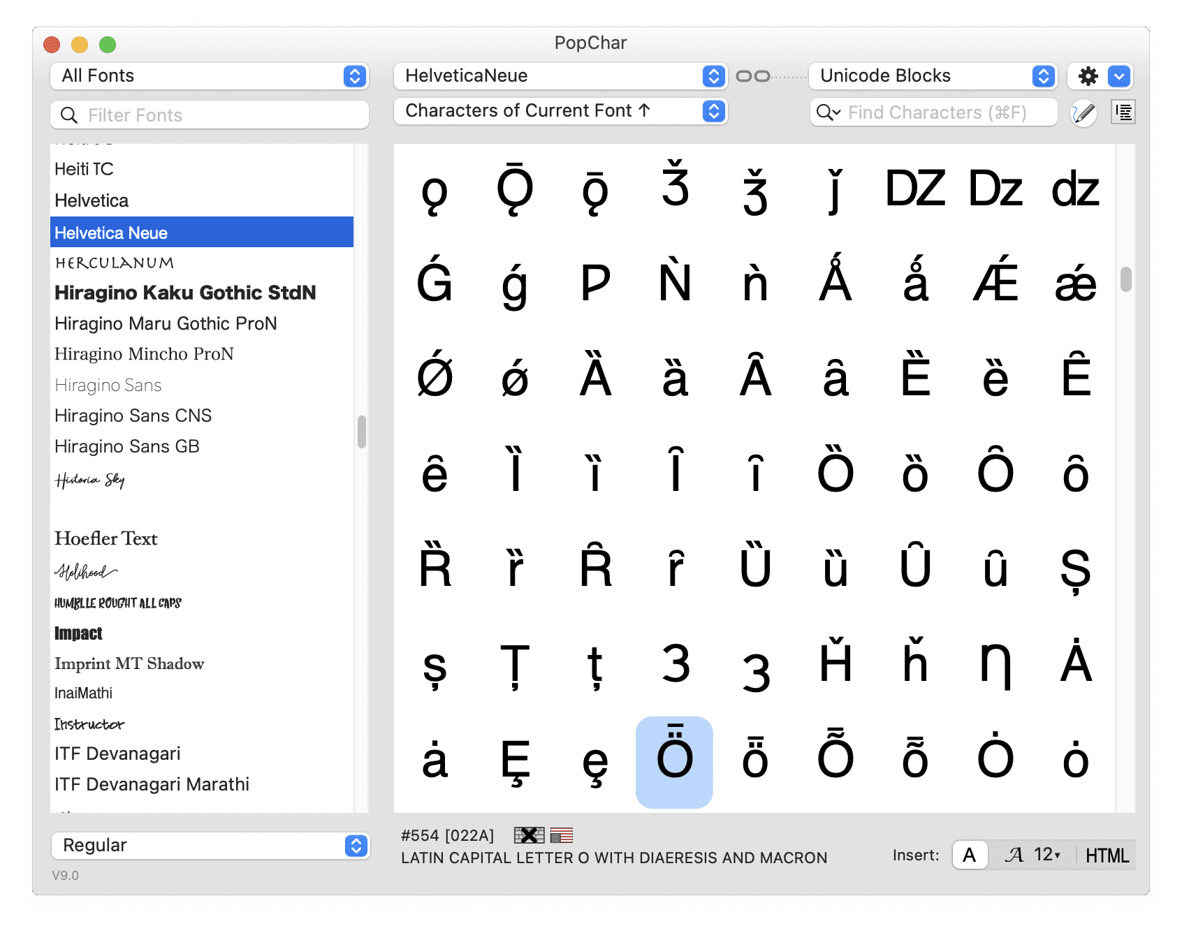 Mac fonts