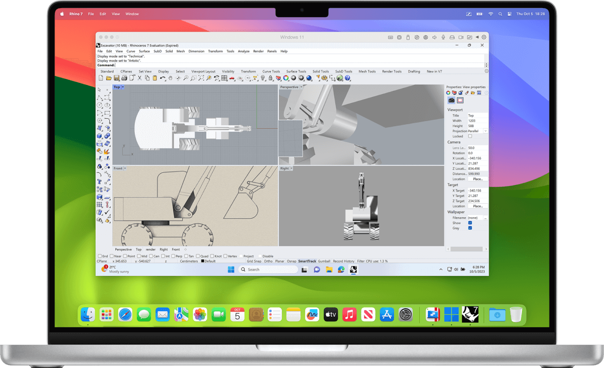 Run Windows-based computer-aided design software to create, edit, analyze, and visualize complex 3D models