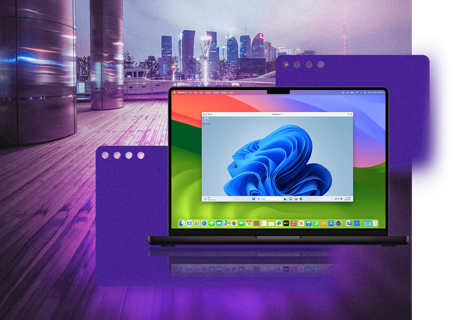 使用我們的虛擬桌面，在 Mac 上執行 Windows，易於使用、效能強大、操作流暢。