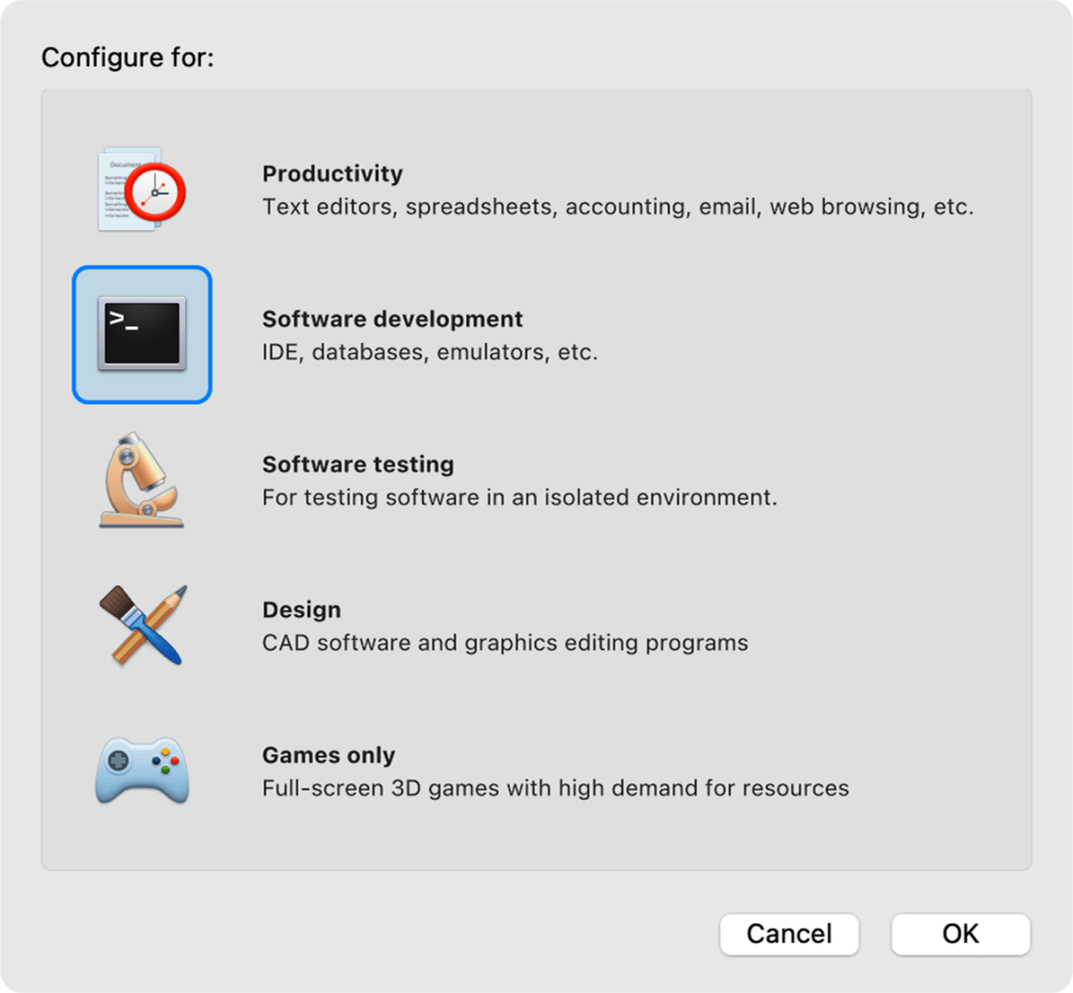 Gebruikersinterface voor configuratie